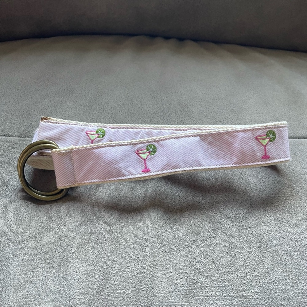 J. Crew Light Pink Martini Cocktail Fabric Belt